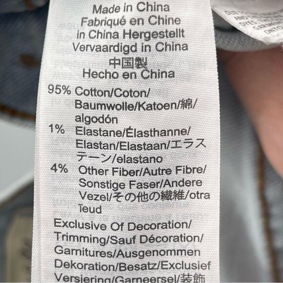 Madewell High Rise Denim Mid Length Shorts Light Wash Size 24 Modest Bermuda - Picture 11 of 12